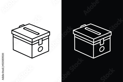 Storage-box icon isolated vector icon illustration on white background.