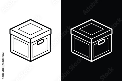 Storage-box icon isolated vector icon illustration on white background.
