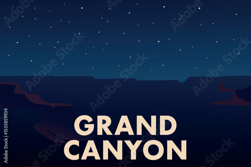 Grand Canyon Nightfall with Starry Skies.eps
