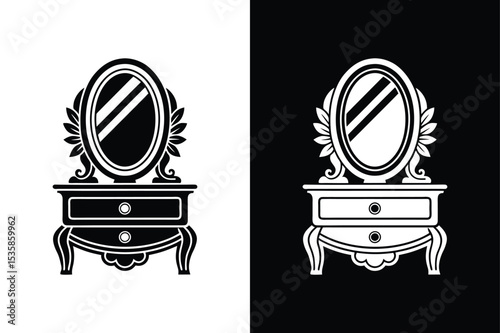 Vanity icon isolated vector icon illustration on white background.