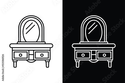 Vanity icon isolated vector icon illustration on white background.