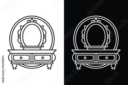 Vanity icon isolated vector icon illustration on white background.