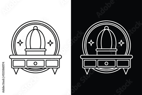 Vanity icon isolated vector icon illustration on white background.
