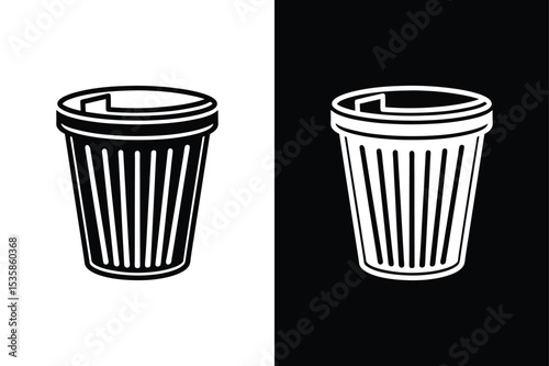 Waste-basket icon isolated vector icon illustration on white background.