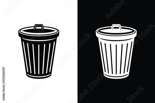 Waste-basket icon isolated vector icon illustration on white background.
