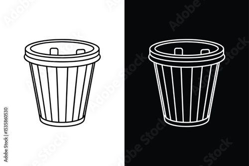 Waste-basket icon isolated vector icon illustration on white background.