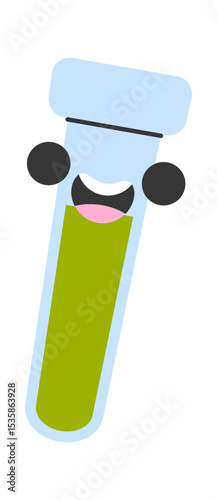 Funny chemical test tube character