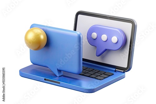 Wallpaper Mural Online communication laptop chat bubbles message Torontodigital.ca