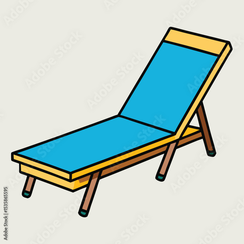 chaise longue on white background