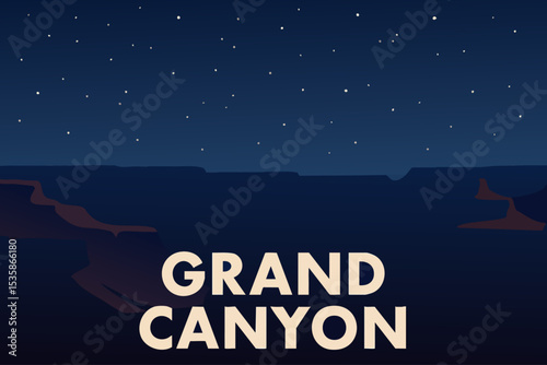 Grand Canyon Nightfall with Starry Skies
