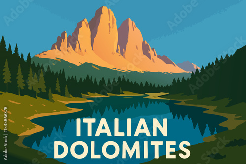 Tranquil Alpine Lakes in the Italian Dolomites