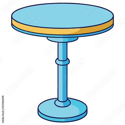 blue table isolated on white