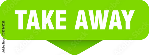 take away sticker. take away sign on transparent background