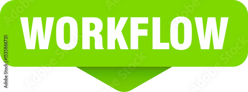 workflow sticker. workflow sign on transparent background