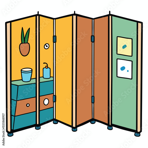 vector illustration of a wardrobe