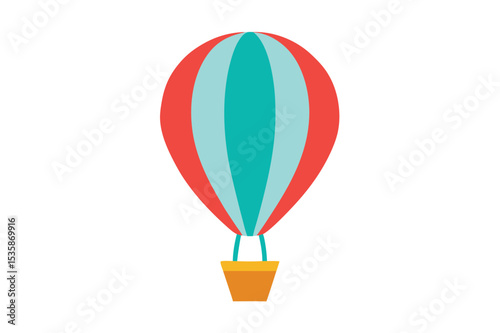 hot air balloon clipart on white background 