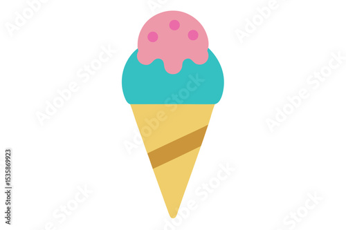 ice cream cone clipart on white background 
