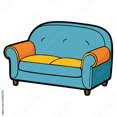 modern sofa isolated on white