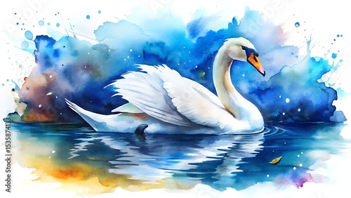 swans on the lake
