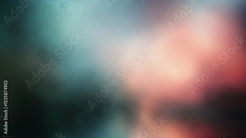 Teal and Peach Abstract Blurred Background Texture