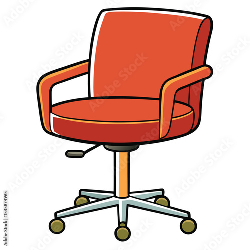 red leather armchair