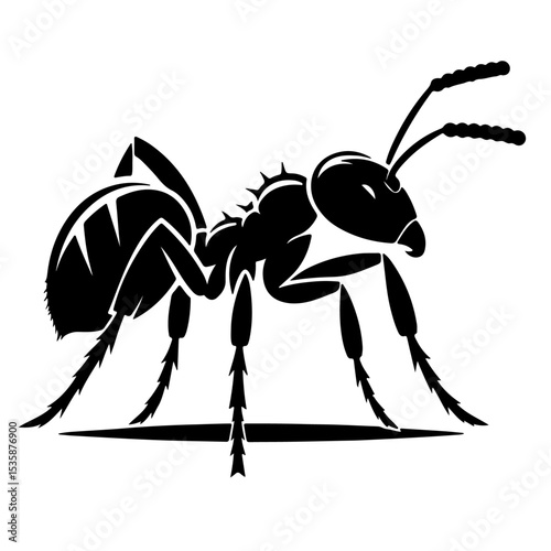 silhouette of an ant, ant silhouette 