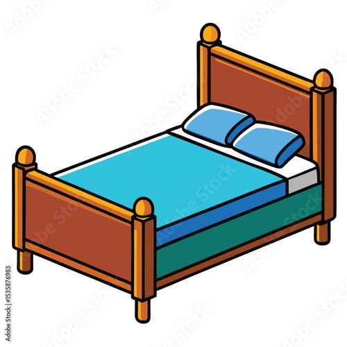 bed in the bedroom