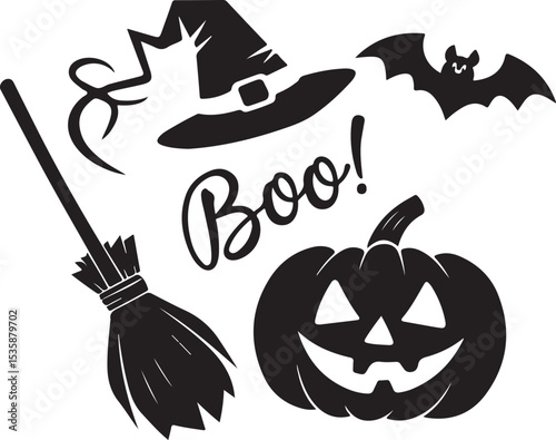 Funny Halloween Vector Icons Collection
