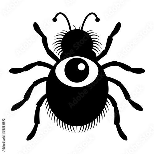 Eyeball velvet ant vector silhouette