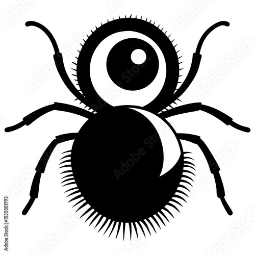 Eyeball velvet ant vector silhouette