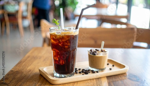 Iced Coffee – Brewed coffee served chilled, sometimes sweetened or flavored.