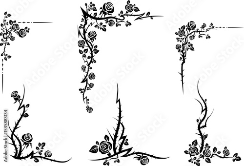 Roses corners set