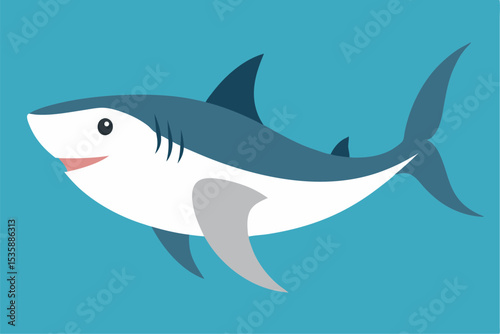 Oceanic Predator: A stylized illustration captures the sleek form and predatory nature of a shark, a powerful symbol of the ocean's raw energy.