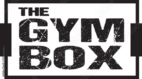 The GYM BOX logo. logo for gym, fitness center or anything related to sports and health