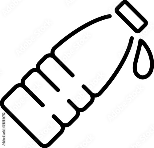 Water bottle icon - Editable Stroke SVG, fully scalable.