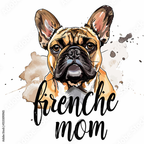 a cute doggy themed design that showcase a cutefrench bulldog