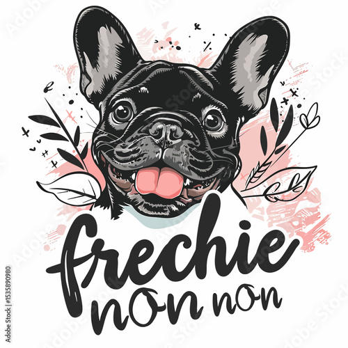 a cute doggy themed design that showcase a cutefrench bulldog