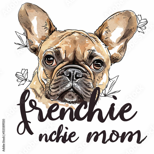 a cute doggy themed design that showcase a cutefrench bulldog