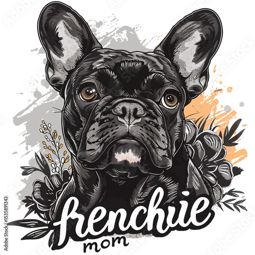 a cute doggy themed design that showcase a cutefrench bulldog