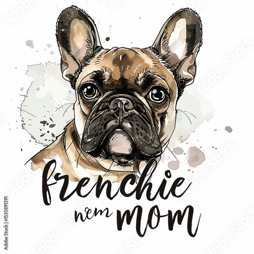 a cute doggy themed design that showcase a cutefrench bulldog
