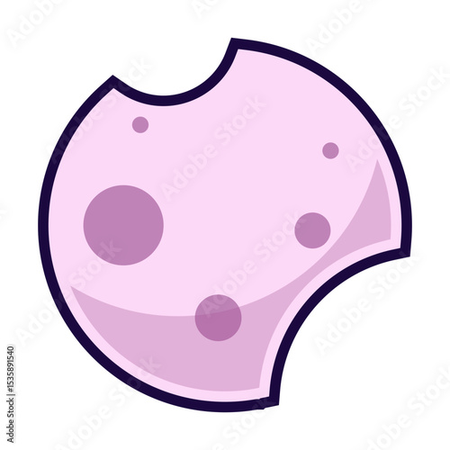 Cute Space Moon Illustration
