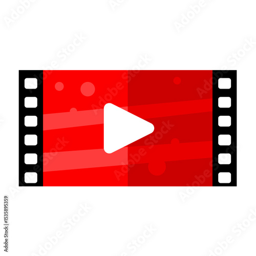 Film Strip ,  Play Button – Vector Ico