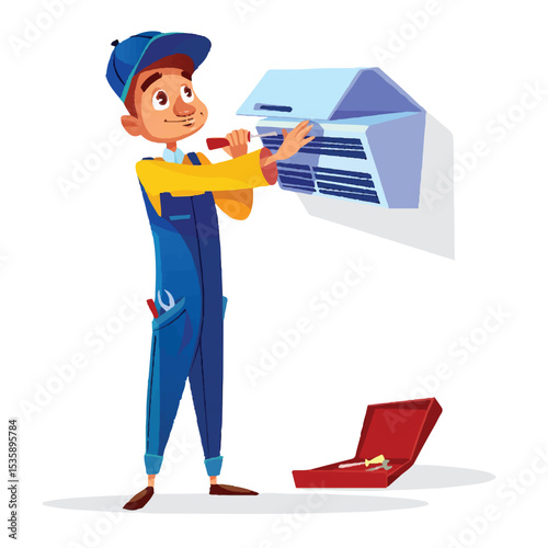 plumber with wrench and plunger