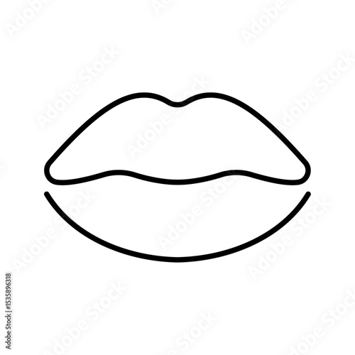 Editable stroke line icons with human senses set isolated on transparent background flat vector illustration