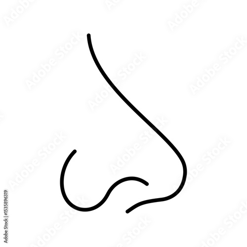 Editable stroke line icons with human senses set isolated on transparent background flat vector illustration