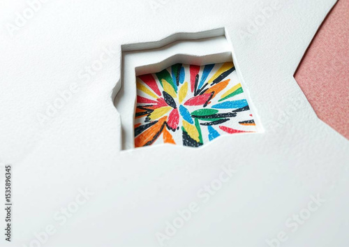 colorful origami paper airplane
