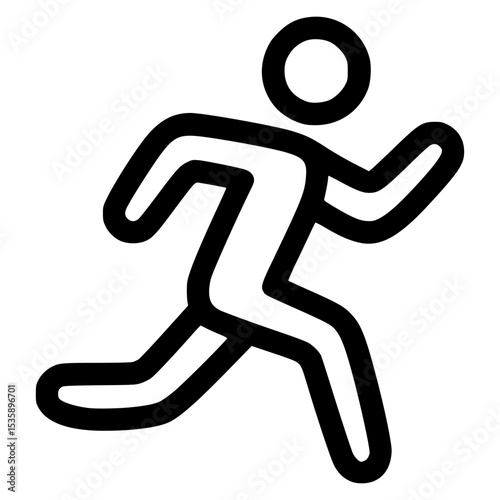 Vector illustration of a person running in an active pose