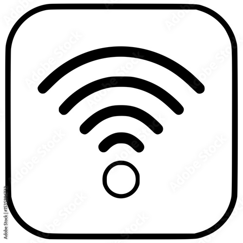 WiFi symbol in vector design showcasing connectivity and technology