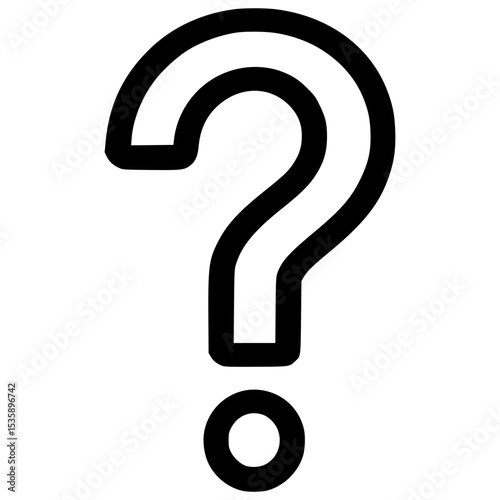 Vector illustration of a bold and simplistic question mark design