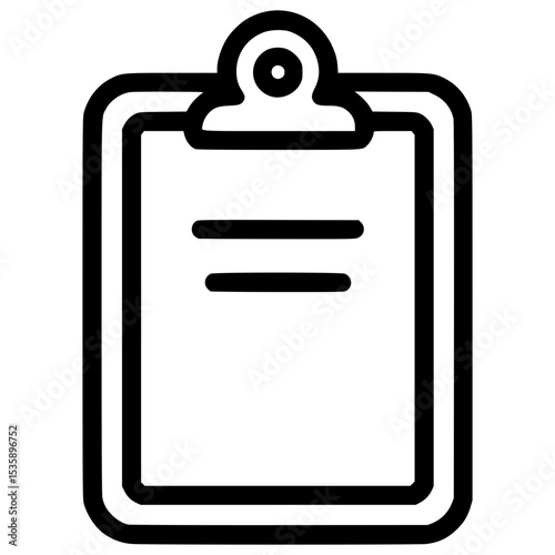 Clipboard with blank lines for notes and organization